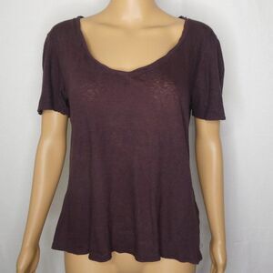 The Lady and the Sailor Linen Blend T Shirt Scoop